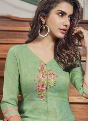 Pastel Embroidered Stitched Salwar 3