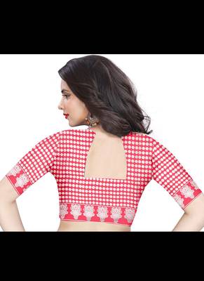 Pink Woven Art Silk Saree With Blouse 2