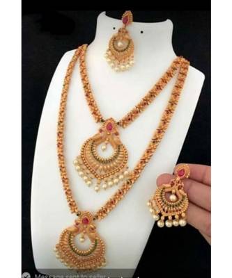 Traditional South Indian Gold Plated Jewellery Combo Set for Women 1