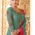 Turquoise Embroidered Stitched Salwar With Dupatta