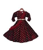 Maroon Velvet Dress With Net Dupatta 