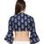 Women's Navy Blue Bell Sleeve Fancy Readymade Saree Blouse
