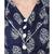 Women's Navy Blue Bell Sleeve Fancy Readymade Saree Blouse