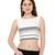 Women's Off White & Black Casual Readymade Saree Blouse