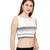 Women's Off White & Black Casual Readymade Saree Blouse