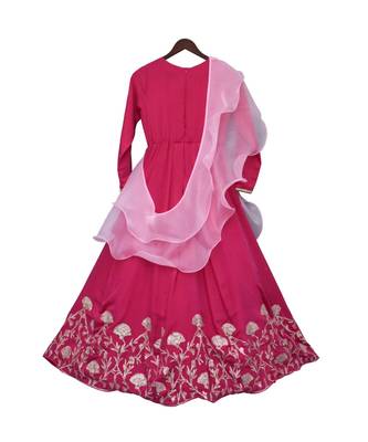 Hot Pink Gota Anarkali 2