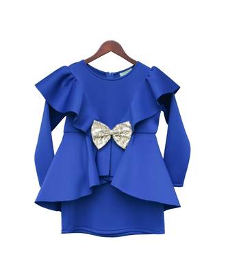 Blue Neoprene Dress 1