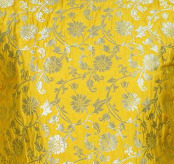 Yellow Brocade High Slit Kurta  5