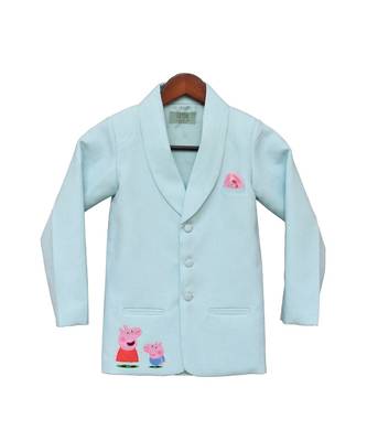 Blue Linen Coat 1