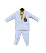 White Coat With Yellow Shirt And Pant For Boys