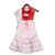 Red Embroidery Choli with Pastel Pink Saree