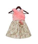 Peach Frill Choli with Embroidery Lehenga