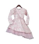 Peachy Pink Brocade Frock