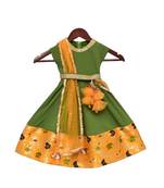 Peach Choli And Embroidery Lehenga Dupatta