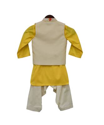 Multi Colour Bootie Nehru Jacket with Salwar 2