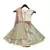 Offwhite Sequence Choli with Light Blue Brocade Lehenga