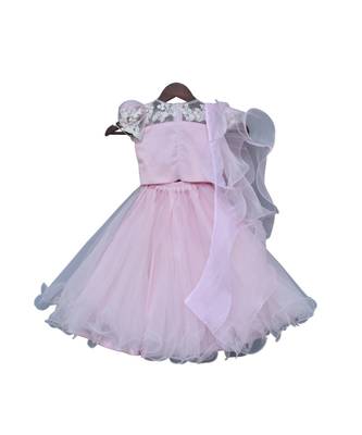 Pastel Pink Embroidery Choli with Lehenga 2