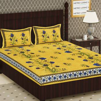 Cotton Double Floral Bedsheet 1