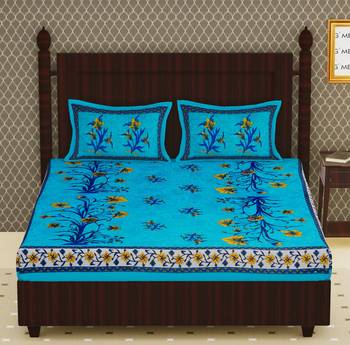 Cotton Double Floral Bedsheet 2