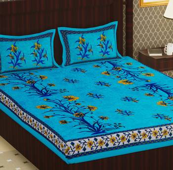 Cotton Double Floral Bedsheet 4