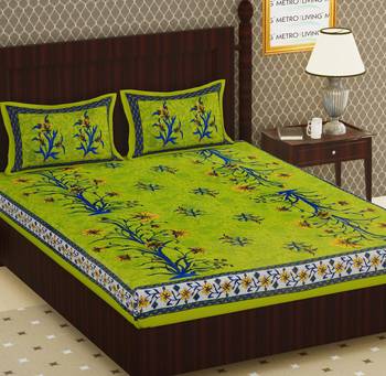 Cotton Double Floral Bedsheet 1