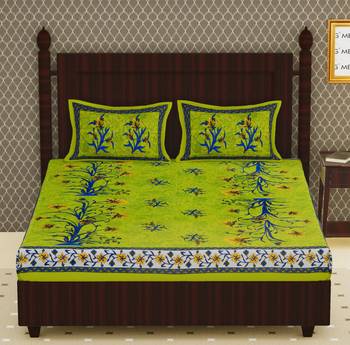 Cotton Double Floral Bedsheet 2