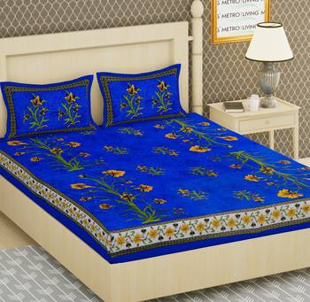 Cotton Double Floral Bedsheet 1