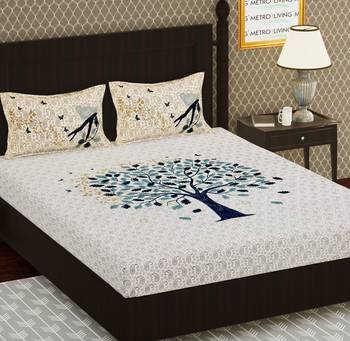Cotton Double Floral Bedsheet  1