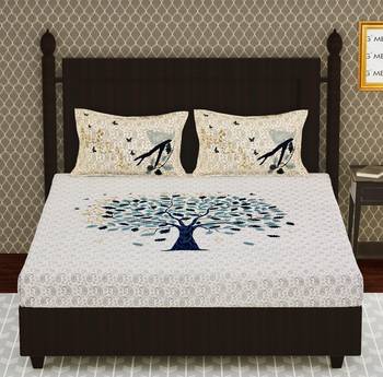 Cotton Double Floral Bedsheet  2