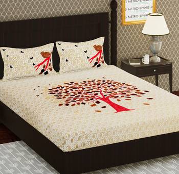 Cotton Double Floral Bedsheet  1