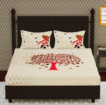 Cotton Double Floral Bedsheet  2