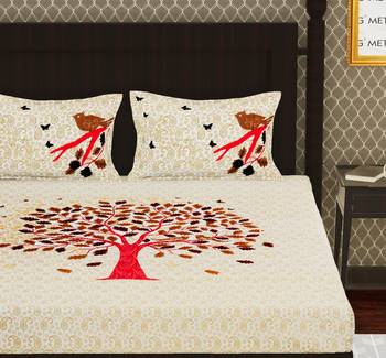 Cotton Double Floral Bedsheet  3