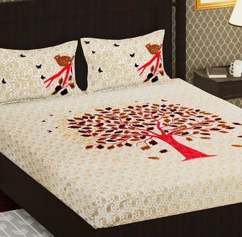 Cotton Double Floral Bedsheet  4
