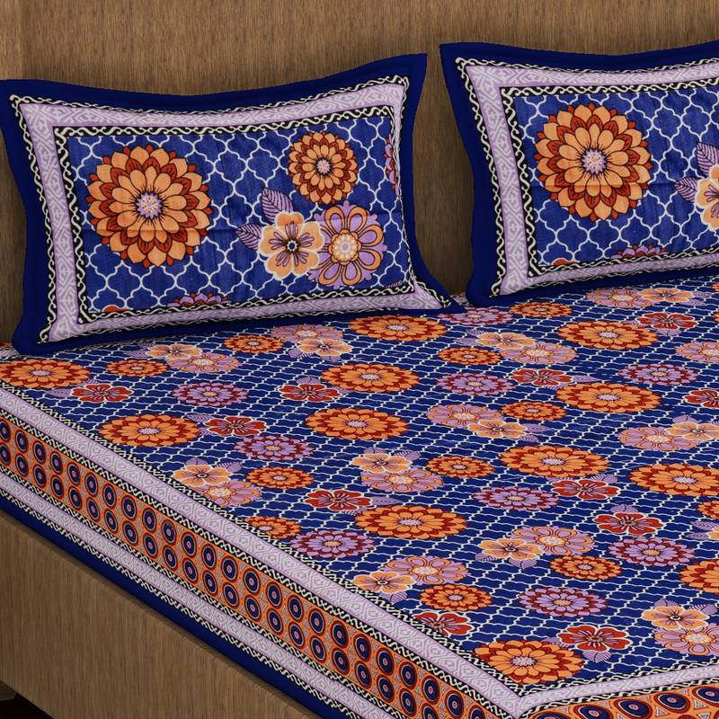 Cotton Double Printed Bedsheet EMART 3212123