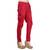 red plain cotton jegging