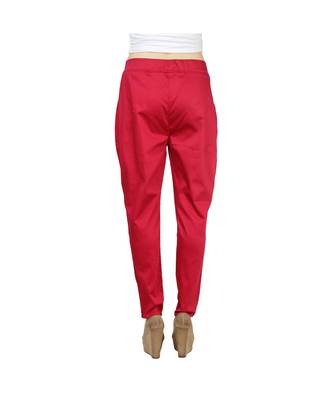 red plain cotton jegging 5