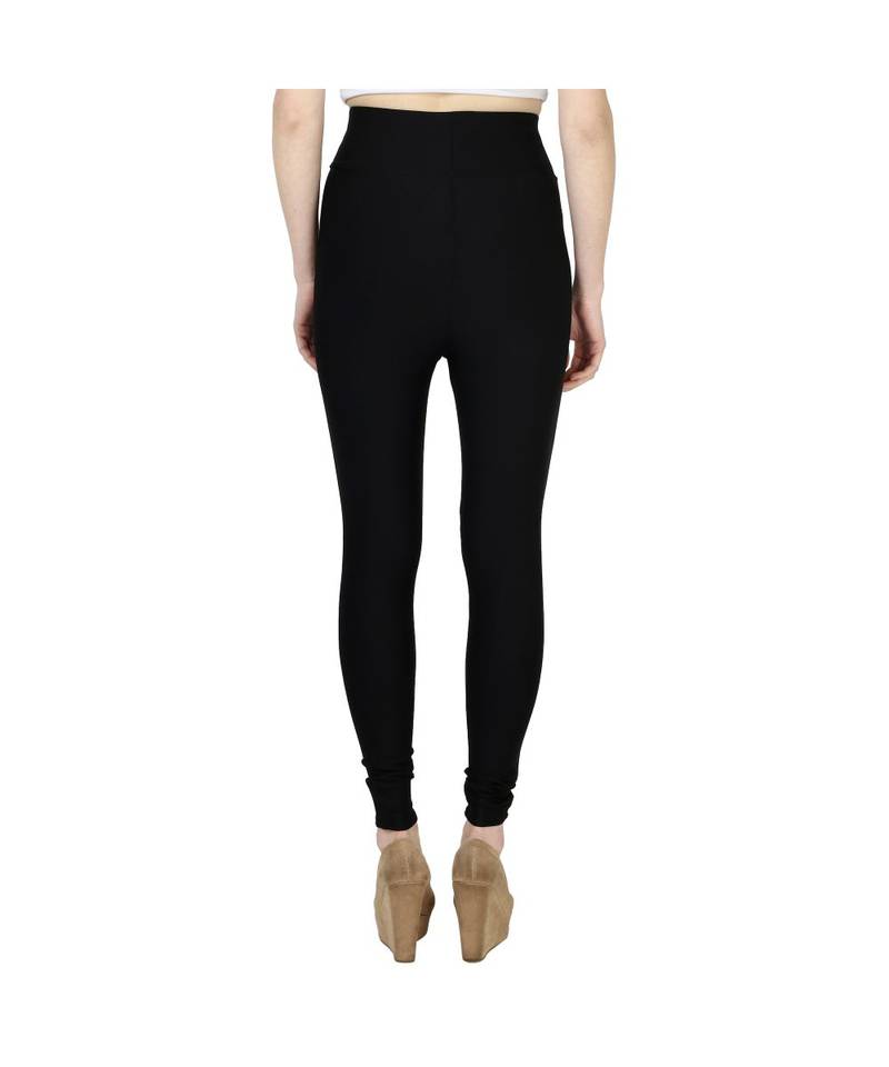 black plain cotton jegging