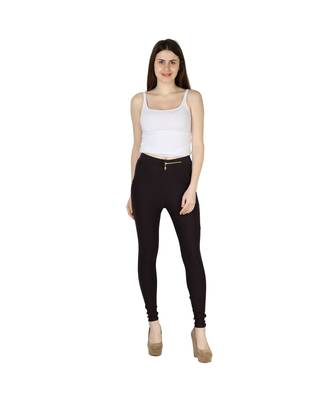 brown plain cotton jegging 1