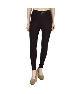 brown plain cotton jegging 2