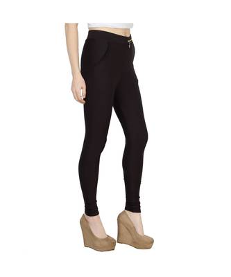 brown plain cotton jegging 3
