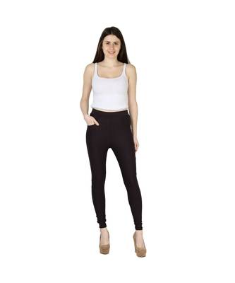 brown plain cotton jegging 1