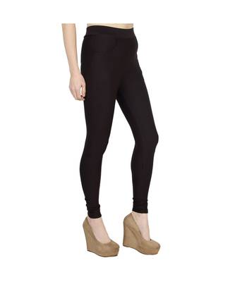 brown plain cotton jegging 3
