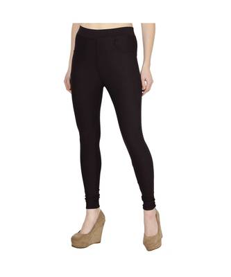 brown plain cotton jegging 4