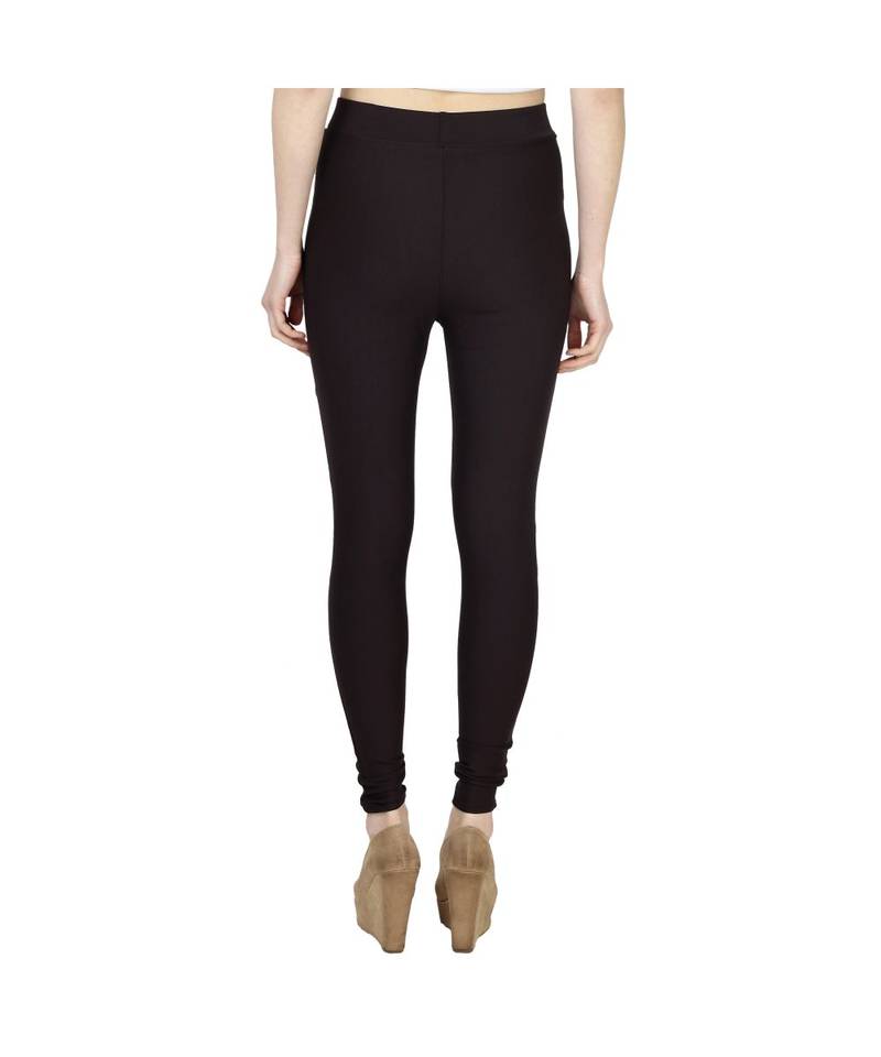 brown plain cotton jegging