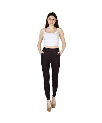 brown plain cotton jegging 1