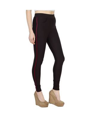 brown plain cotton jegging 3