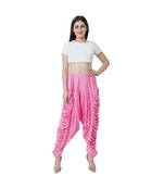 pink plain Reyon trousers