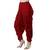 maroon plain Reyon trousers