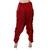 maroon plain Reyon trousers