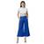 blue plain Reyon trousers